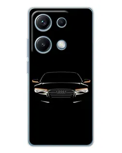 Чехол для Xiaomi Redmi Note 14S с картинкой «Audi — ночной контур» Чехол для Xiaomi Redmi Note 14S с картинкой «Audi — ночной контур»