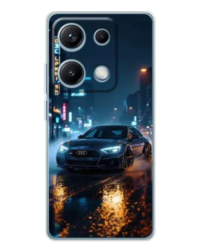 Чехол для Xiaomi Redmi Note 14S с картинкой «Ночной город и Audi» Чехол для Xiaomi Redmi Note 14S с картинкой «Ночной город и Audi»