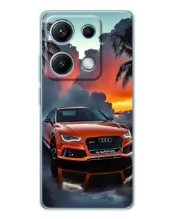 Чехол для Xiaomi Redmi Note 14S с картинкой «Audi — закат» Чехол для Xiaomi Redmi Note 14S с картинкой «Audi — закат»
