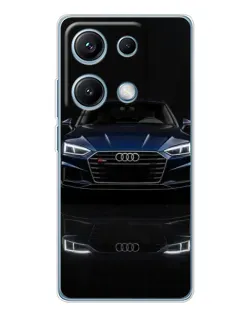 Чехол для Xiaomi Redmi Note 14S с картинкой «Audi — ночное отражение» Чехол для Xiaomi Redmi Note 14S с картинкой «Audi — ночное отражение»