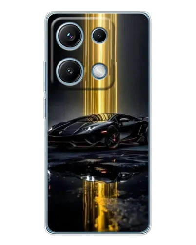 Чехол для Xiaomi Redmi Note 14S с картинкой «Ночной Lamborghini драйв»