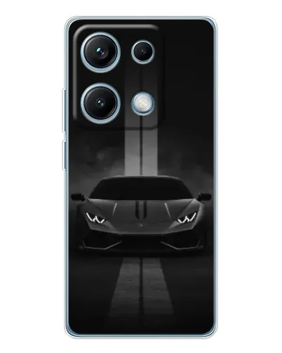 Чехол для Xiaomi Redmi Note 14S с картинкой «Lamborghini симметрия дорог»