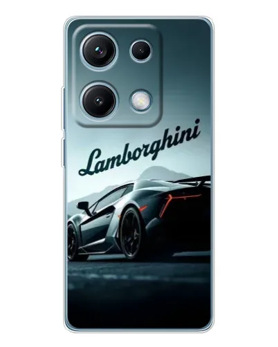 Чехол для Xiaomi Redmi Note 14S с картинкой «Классическая надпись Lamborghini»