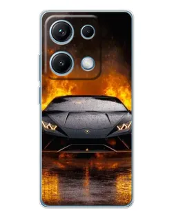 Чехол для Xiaomi Redmi Note 14S с картинкой «Lamborghini в огне» Чехол для Xiaomi Redmi Note 14S с картинкой «Lamborghini в огне»