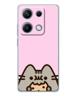 Чохол для Xiaomi Redmi Note 14S з картинкою «Pusheen та печиво»