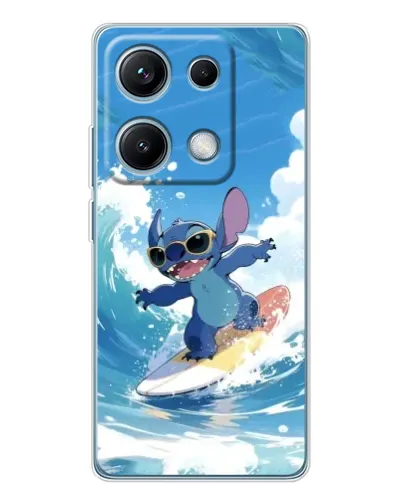 Чехол для Xiaomi Redmi Note 14S с картинкой «Стич на волне»
