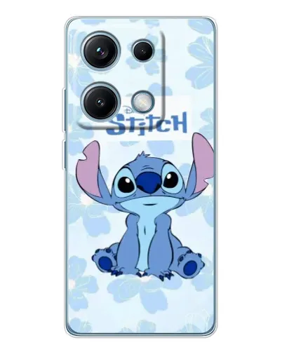 Чехол для Xiaomi Redmi Note 14S с картинкой «Stitch среди цветов»
