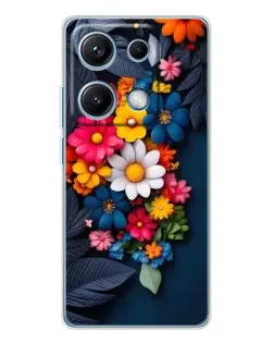 Чехол для Xiaomi Redmi Note 14S с картинкой «Цветочная феерия»