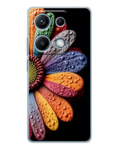 Чехол для Xiaomi Redmi Note 14S с картинкой «Радужный цветок»