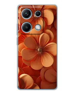 Чехол для Xiaomi Redmi Note 14S с картинкой «Оранжевый макро цветок»