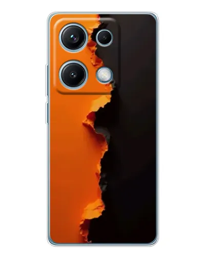 Чехол для Xiaomi Redmi Note 14S с картинкой «Оранжевый разлом» Чехол для Xiaomi Redmi Note 14S с картинкой «Оранжевый разлом»