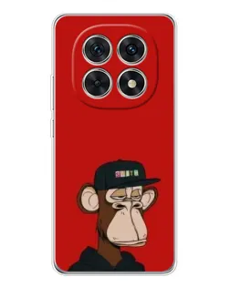 Чехол для Xiaomi Redmi Note 15 5G с картинкой «Bored Ape — красный фон»