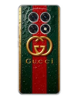 Чехол для Xiaomi Redmi Note 15 5G с картинкой «Gucci — фирменная полоса и золото» Чехол для Xiaomi Redmi Note 15 5G с картинкой «Gucci — фирменная полоса и золото»