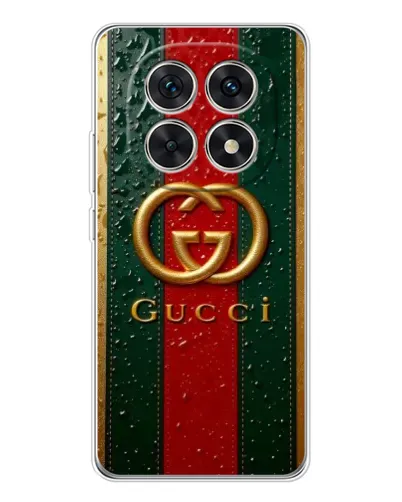 Чехол для Xiaomi Redmi Note 15 5G с картинкой «Gucci — фирменная полоса и золото» Чехол для Xiaomi Redmi Note 15 5G с картинкой «Gucci — фирменная полоса и золото»