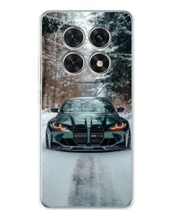 Чохол для Xiaomi Redmi Note 15 5G з картинкою «BMW у зимовому лісі»