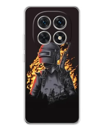 Чохол для Xiaomi Redmi Note 15 5G з картинкою «PUBG — вогняний силует»