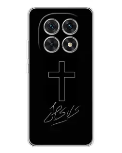 Чехол для Xiaomi Redmi Note 15 5G с картинкой «Графический крест Jesus»
