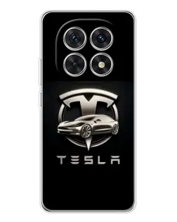 Чохол для Xiaomi Redmi Note 15 5G з картинкою «Tesla — срібне авто»