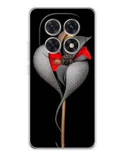 Чехол для Xiaomi Redmi Note 15 5G с картинкой «Серебряный фантазийный цветок»