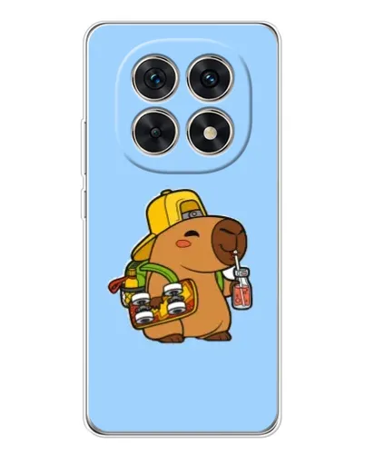Чехол для Xiaomi Redmi Note 15 5G с картинкой «Капибара на скейте»