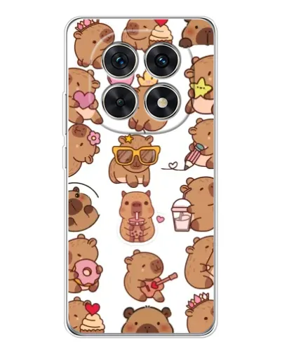 Чехол для Xiaomi Redmi Note 15 5G с картинкой «Стикерпак с капибарами»