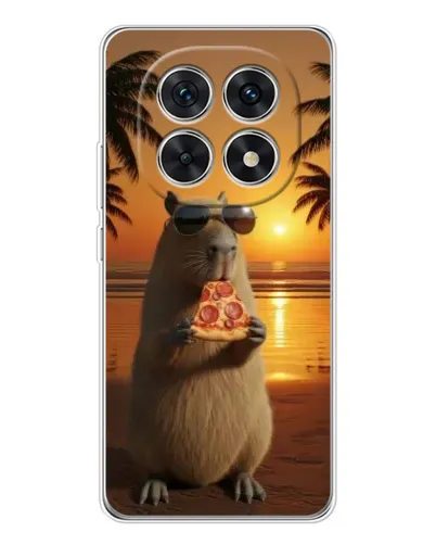Чехол для Xiaomi Redmi Note 15 5G с картинкой «Капибара с пиццей»