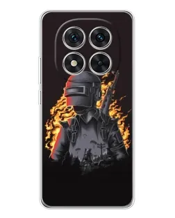 Чехол для Xiaomi Redmi Note 15 Pro 5G с картинкой «PUBG — огненный силуэт»