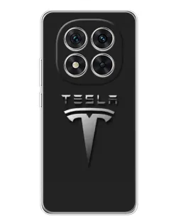 Чехол для Xiaomi Redmi Note 15 Pro 5G с картинкой «Стальной логотип Tesla»