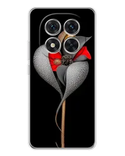 Чехол для Xiaomi Redmi Note 15 Pro 5G с картинкой «Серебряный фантазийный цветок»