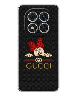 Чехол для Xiaomi Redmi Note 15 Pro Plus с картинкой «Минни Маус Gucci — черный»