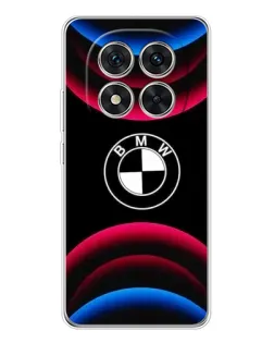 Чехол для Xiaomi Redmi Note 15 Pro Plus с картинкой «Логотип BMW и неоновые дуги»