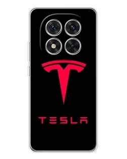 Чехол для Xiaomi Redmi Note 15 Pro Plus с картинкой «Tesla Red Logo»