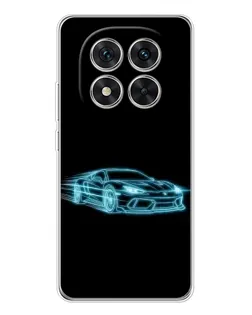 Чехол для Xiaomi Redmi Note 15 Pro Plus с картинкой «Неоновый контур Lamborghini»