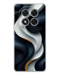 Чехол для Xiaomi Redmi Note 15 Pro Plus с картинкой «Объемные черно-белые ленты»