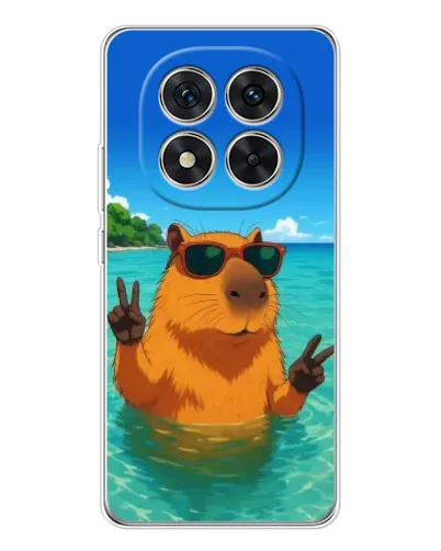 Чехол для Xiaomi Redmi Note 15 Pro Plus с картинкой «Морская капибара»