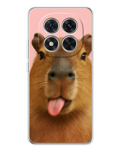 Чехол для Xiaomi Redmi Note 15 Pro Plus с картинкой «Капибара с языком»