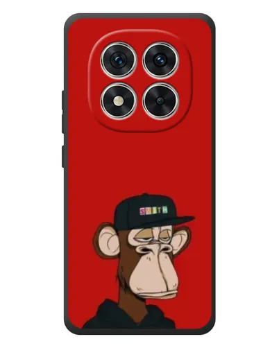 Чехол для Xiaomi Redmi Note 15 Pro с картинкой «Bored Ape — красный фон»