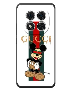 Чехол для Xiaomi Redmi Note 15 Pro с картинкой «Микки Маус Gucci — полосы»