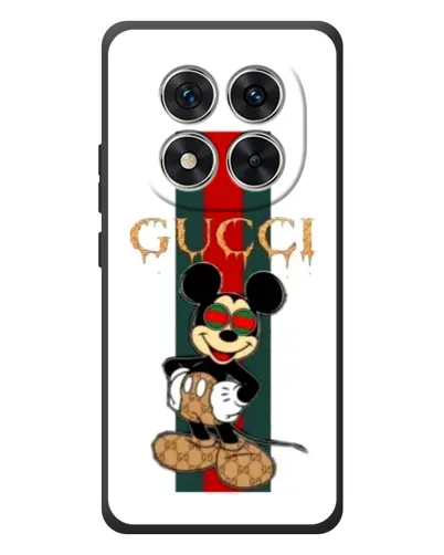 Чехол для Xiaomi Redmi Note 15 Pro с картинкой «Микки Маус Gucci — полосы»
