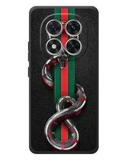 Чехол для Xiaomi Redmi Note 15 Pro с картинкой «Gucci — змея на полосе» Чехол для Xiaomi Redmi Note 15 Pro с картинкой «Gucci — змея на полосе»