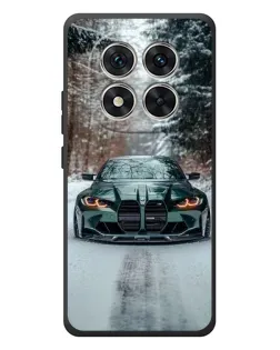 Чехол для Xiaomi Redmi Note 15 Pro с картинкой «BMW в зимнем лесу»