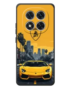 Чехол для Xiaomi Redmi Note 15 Pro с картинкой «Желтый Lamborghini город»