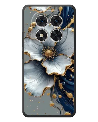 Чехол для Xiaomi Redmi Note 15 Pro с картинкой «Белый цветок и золотой флюид» Чехол для Xiaomi Redmi Note 15 Pro с картинкой «Белый цветок и золотой флюид»