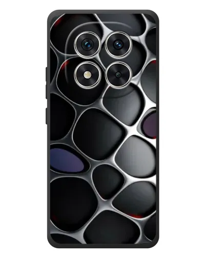 Чехол для Xiaomi Redmi Note 15 Pro с картинкой «Объемная темная решетка»