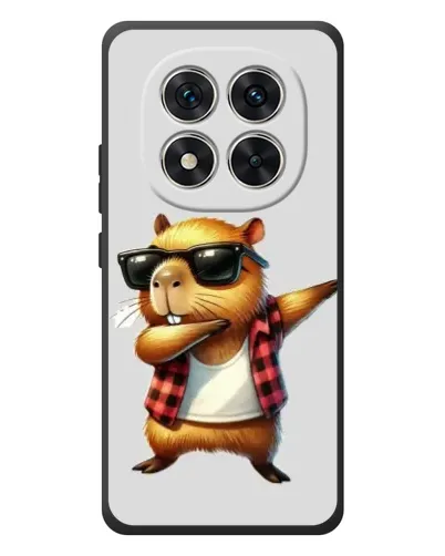 Чехол для Xiaomi Redmi Note 15 Pro с картинкой «Капибара рэпер даб»