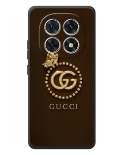 Чехол для Xiaomi Redmi Note 15 с картинкой «Gucci — золотая бабочка»