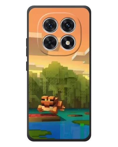 Чехол для Xiaomi Redmi Note 15 с картинкой «Майнкрафт закат солнца»