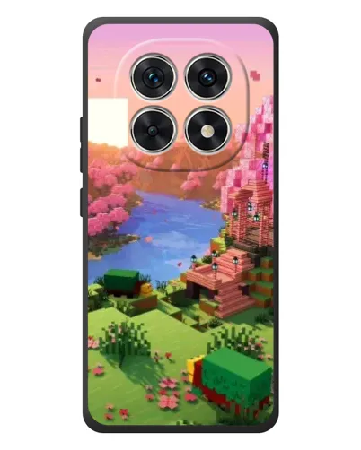 Чехол для Xiaomi Redmi Note 15 с картинкой «Розовое дерево Minecraft»