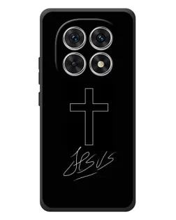 Чехол для Xiaomi Redmi Note 15 с картинкой «Графический крест Jesus»