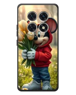 Чехол для Xiaomi Redmi Note 15 с картинкой «Микки с тюльпанами»